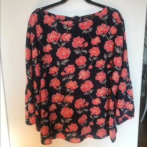 Banana republic knit peplum blouse